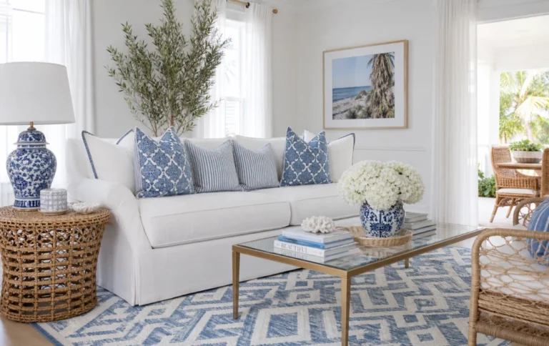 16 Rug Ideas for a White Couch That Look Stunning