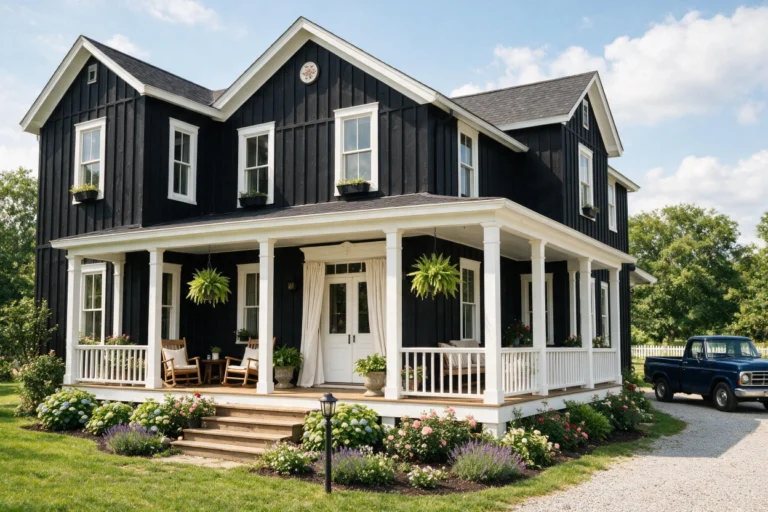 15 Black Farmhouse Exterior Ideas with Bold Modern Style
