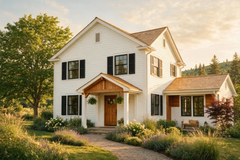 18 White Farmhouse Exterior Ideas for a Bright Classic Look
